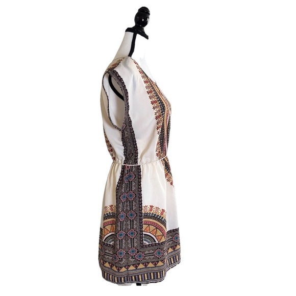 Papaya Dress Tunic African Dashiki Print Women's Size M Festival Boho Hippie - Picture 3 of 6